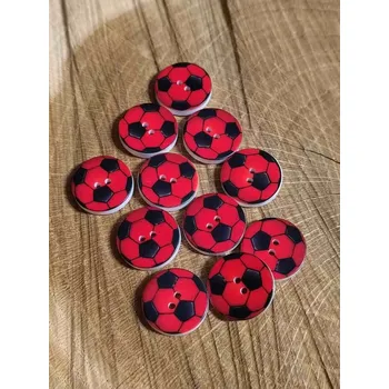 Knoflík Knoflík dětský dvoudírkový vzor míč