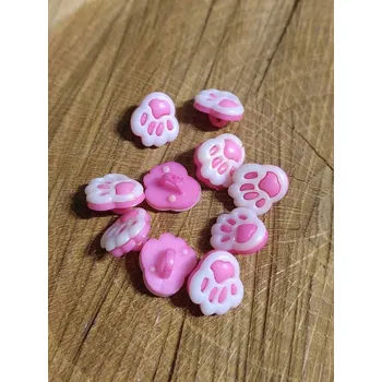 Knoflík Knoflík dětský packa 10 ks barva růžová světlá