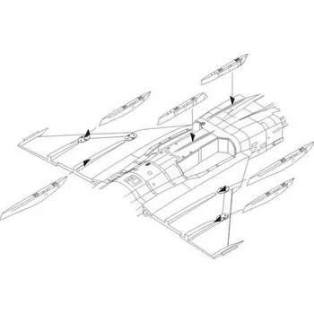 Plastikový model CMK 1/48 JAS-39C Gripen Correction wing racks (KITTYH)