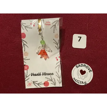 Přívěšek - Vánoční andílek pro štěstí/ radost č.7