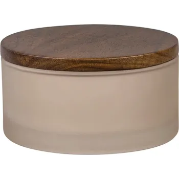 Organizér na kosmetiku Béžový skleněný koupelnový organizér na vatové tampony Modest – Mette Ditmer Denmark ID_1681106