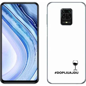 Pouzdro na mobilní telefon Gelový kryt mmCase na Xiaomi Redmi Note 9 Pro - vinný motiv bílé pozadí