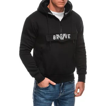 Pánská mikina Pánská mikina s kapucí 1698B - černá - M