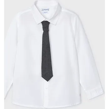 Chlapecká košile Košile s dlouhým rukávem a kravatou bílá MINI Mayoral velikost: 104