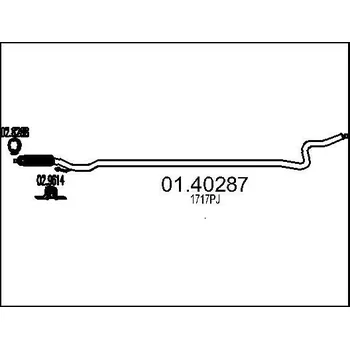 Výfuková trubka Výfuková trubka MTS 01.40287