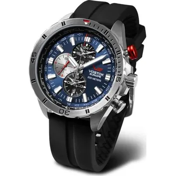 Hodinky Vostok Europe Almaz Multifunctional Line YM26-320A652S - Černý silikonový řemínek + 5 let záruka a dárek ZDARMA
