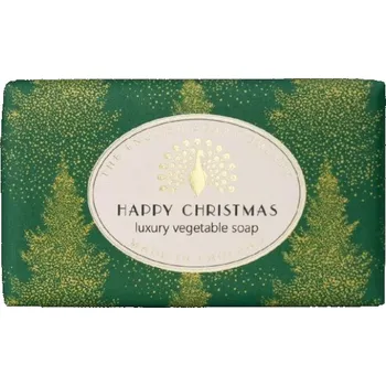 Mýdlo The English Soap Company Happy Christmas hand soap 190g tuhé mýdlo Vanilka a modřín