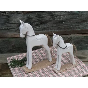 Vánoční dekorace Morex D2460-26 koník bílý/hnědý