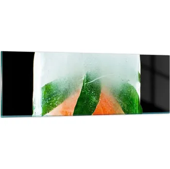 Obraz Obraz na skle do obýváku ložnice 90x30 kostka ledu obrazy na zeď sklo