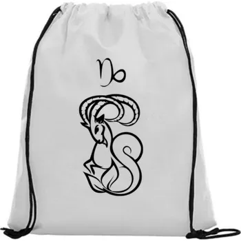 Sportovní vak Vak na záda - Znamení Kozoroh Černá
