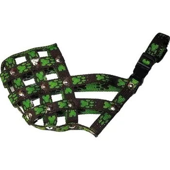 Náhubek pro psa Palkar Nylonový náhubek pro psy vel. 6 36 cm × 12 cm černo - zelený