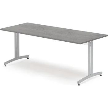 Jídelní stůl Jídelní stůl, 1800x800 mm, tmavě šedé linoleum, šedá