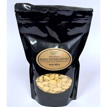 Sušená potravina Mandle natural, loupané 250 g, NaturBites