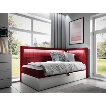 Kontinentální jednolůžková postel Junior Ribezo 3, Strana: pravá, Rozměr postele: 80x200, Barva:: ekokůže Soft 017 (bílá) + Fresh 08 MIRJAN 5903211203268