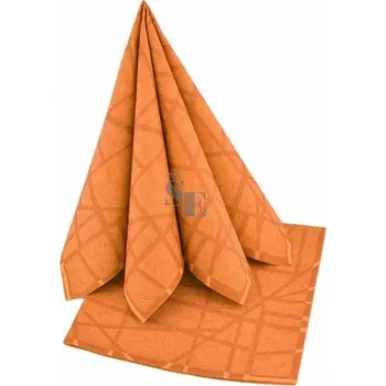 Papírový ubrousek Textilní ubrousek MAZE MANDARIN 40x40 237136 5ks