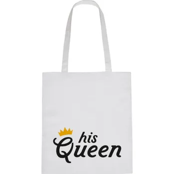 Nákupní taška Plátěná taška - His Queen Růžová