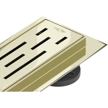 Mexen Flat 360° M01 otočný lineární odtok 90 cm, zlatý - 1520090-40 Lineární podlahové odtoky