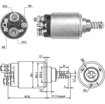 Autoelektrika Elektromagnetický spínač, startér MAGNETI MARELLI AME0389