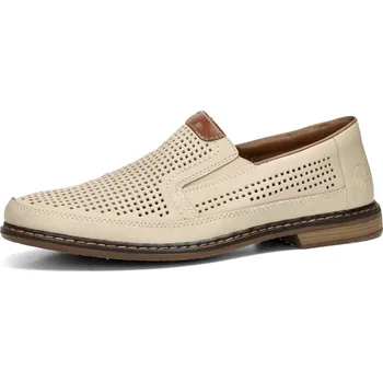 Pánské polobotky Rieker pánské kožené polobotky - béžové