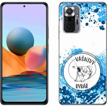 Pouzdro na mobilní telefon Gelový kryt mmCase na Xiaomi Redmi Note 10 Pro - vášnivý rybář bílé pozadí