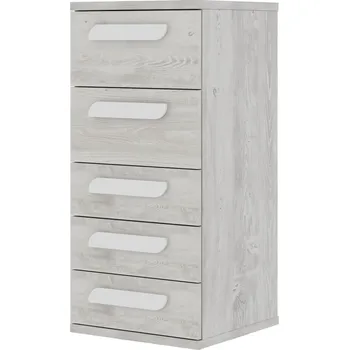 Dětská skříň Dětská komoda cascina, dub šedý Mety wave