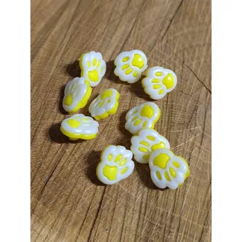 Knoflík Knoflík dětský packa 10 ks barva žlutá