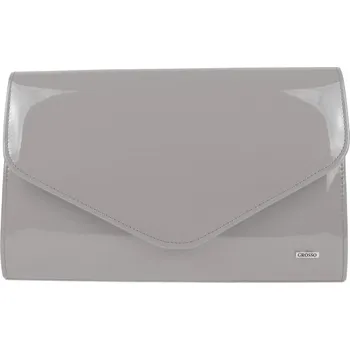 Kabelka Světle šedé lakované dámské psaníčko SP102 GROSSO
