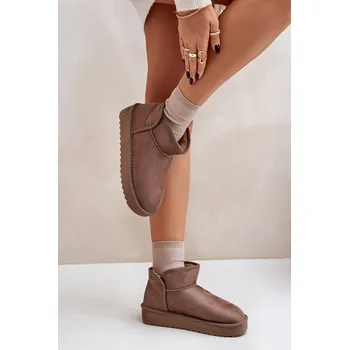 Dámská zimní obuv Dámské Sněhule Na Platformě D.Franklin DFSH370010 Taupe Barva: Béžová, Velikost: 39