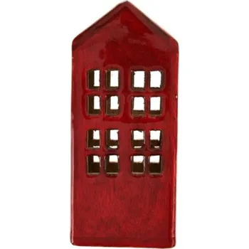 Vánoční dekorace Indecor Domeček mangové dřevo 7x5,5x16cm