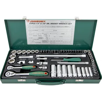 Gola sada Gola sada 1/4" a 3/8", 57 dílů - JONNESWAY S04H3157S