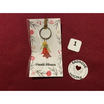 HandMade by JaJa Přívěšek - Vánoční andílek pro štěstí/ radost č.1