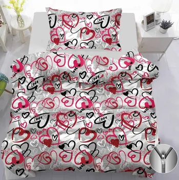 Povlečení Bavlněné povlečení Love hearts