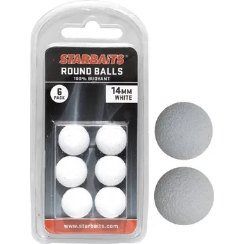 Umělá nástraha STARBAITS Round Balls 14mm bílá (plovoucí kulička) 6ks