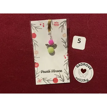 HandMade by VeJa Přívěšek - Vánoční andílek pro štěstí/ radost č.5
