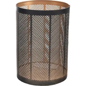 Svícen Indecor Svícen černý/zlatý 12x12x18cm