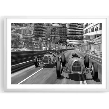 Obraz Plakát v bílém rámu do obývacího pokoje ložnice 70x50, automobilový průmysl, moderní obraz