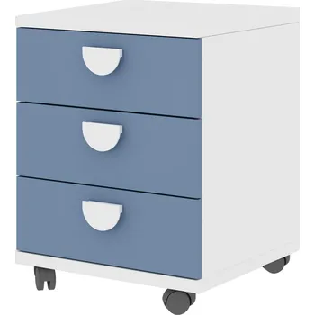 Dětská skříň Dětský kontejner bílý, modrý Mety ring