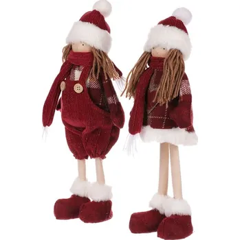 Vánoční dekorace Látková holčička - kabátek