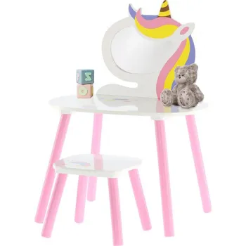 Toaletní stolek Chomik Lillyann (bílá + růžová)