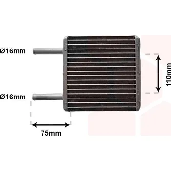 Výměník tepla Výměník tepla, vnitřní vytápění VAN WEZEL 37006094