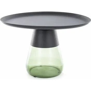 Konferenční stolek Konferenční stolek Tiffany 70 cm čirý/zelený