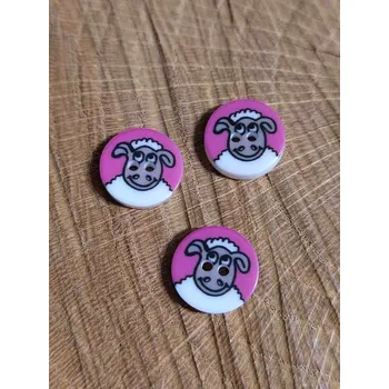 Knoflík Knoflík dětský ovečka barva růžová