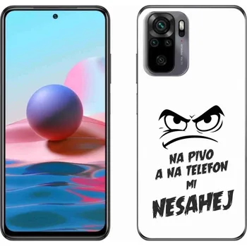 Pouzdro na mobilní telefon Gelový kryt mmCase na Xiaomi Redmi Note 10 4G - pivní motiv 2 bílé pozadí