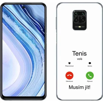 Pouzdro na mobilní telefon Gelový kryt mmCase na Xiaomi Redmi Note 9S - tenis volá bílé pozadí