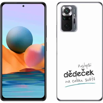 Pouzdro na mobilní telefon Gelový kryt mmCase na Xiaomi Redmi Note 10 Pro - nejlepší dědeček 3 bílé pozadí