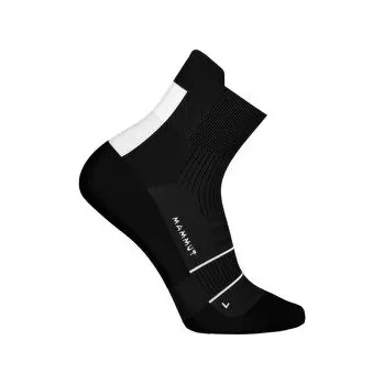 Pánské ponožky Mammut Mountain Running Lightweight Merino Quarter Socks black-white 0047 černá 36-38 EU