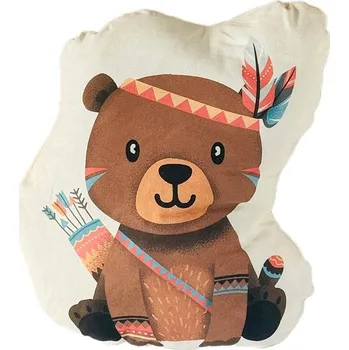 Polštář Coolkousky Polštář s kapsou Medvěd indián
