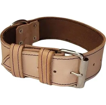 Obojek pro psa Palkar Obojek z kůže hlazenice pro psy 50 cm × 40 mm přírodní