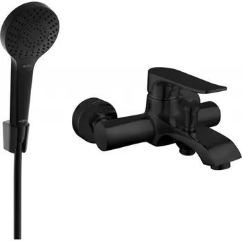 Vodovodní baterie Mexen Pecos R05 vanová baterie se sprchovou sadou, černá - 7273R05-70 Bateriové soupravy