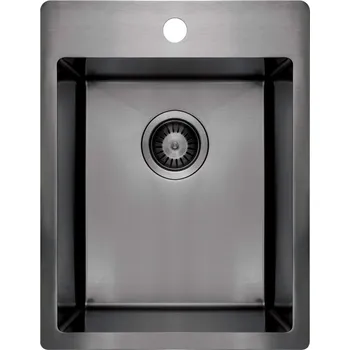 Nerezový dřez Deante Olfato nerezový dřez, 1-komorové 390x505x200 mm, titan ZPO_D10E